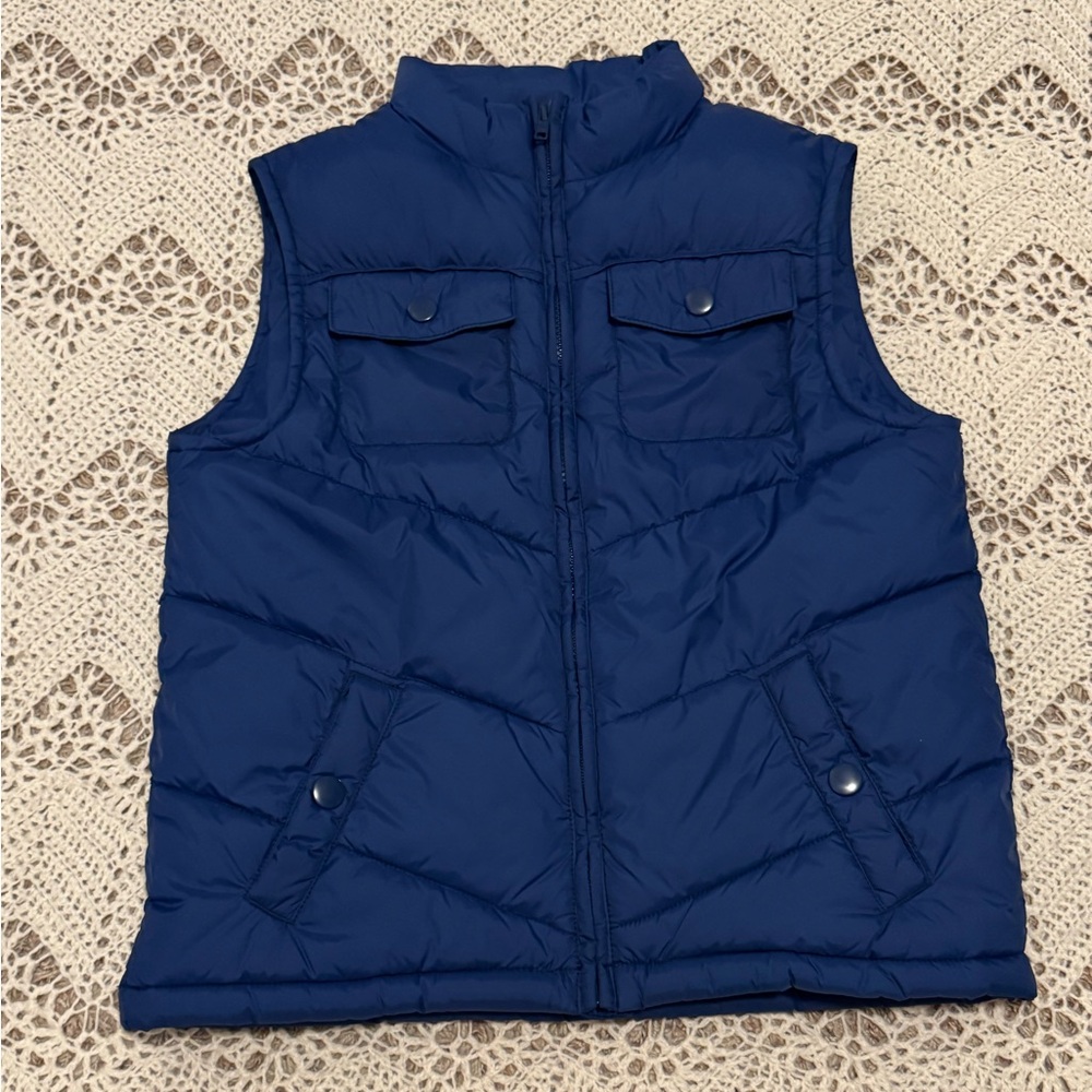 Gymboree Puffer Vest Boy’s Size Large 10-12 Dark Blue Winter Layer Warm 2013